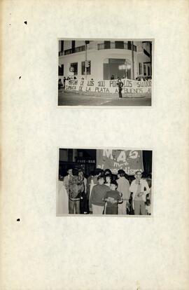 54 - [Panfletos, afiches y pintadas convocando a la marcha a Buenos Aires "100 personas por ...