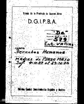 579 - Derechos Humanos, Madres de Plaza Mayo, Inf. 4-11-87 al 29-12-88