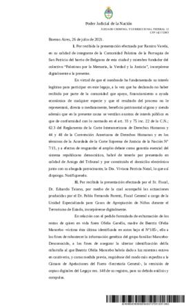 
Amicus Curiae - Notificación Juzgado 12

