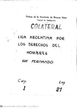 Mesa C Carpeta Colateral - Liga Argentina por los Derechos del Hombre. San Fernando
